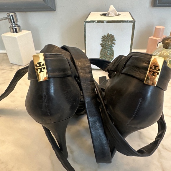 Tory Burch leather lace up sandals - black - size 8 - Picture 3 of 5